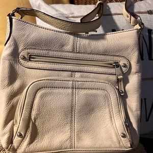 100% Leather Tignanello ALL-IN-1 Crossbody Purse / Travel Bag w/ Wallet attached